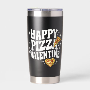Glückliches Pizza-Valentinstag Lustiges Pizza-Lieb Thermobecher