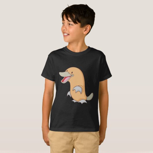 Glückliches Platypus T-Shirt (Vorne ganz)