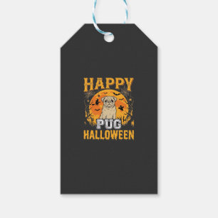 Glückliches Pug Halloween Gruseliger Hund Design_1 Geschenkanhänger