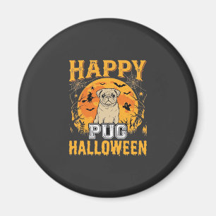 Glückliches Pug Halloween Gruseliger Hund Design_1 Magnet