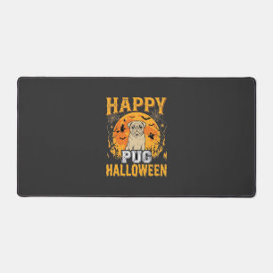 Glückliches Pug Halloween Gruseliger Hund Design_1 Schreibtischunterlage