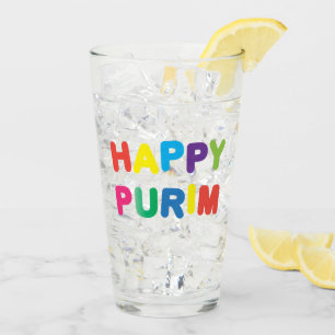 Glückliches Purim Festival scherzt Glas