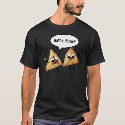 Glückliches Purim hamantaschen T-Shirt (Vorderseite)