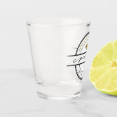 GLÜCKLICHES PURIM Script Purim Shot Glas mit Gold (Links)