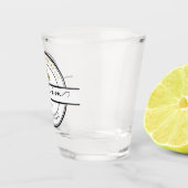 GLÜCKLICHES PURIM Script Purim Shot Glas mit Gold (Rechts)