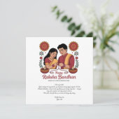 Glückliches Raksha Bandhan-Karten-Design (Stehend Vorderseite)