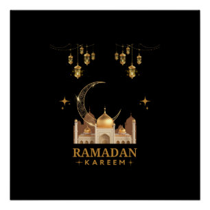 Glückliches Ramadan Kareem -Eid Mubarak Grüße Poster