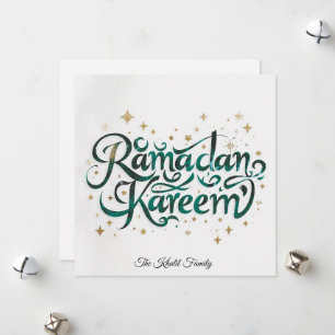 Glückliches Ramadan Mubarak Ramadan Kareem Gold Mu Feiertagskarte