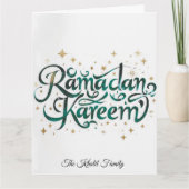 Glückliches Ramadan Mubarak Ramadan Kareem Gold Mu Karte (Vorderseite)