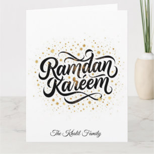 Glückliches Ramadan Mubarak Ramadan Kareem Gold Mu Karte