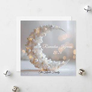 Glückliches Ramadan Mubarak Ramadan Kareem Weißer  Feiertagskarte