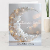 Glückliches Ramadan Mubarak Ramadan Kareem Weißer  Karte (Vorderseite)