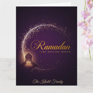 Glückliches Ramadan Mubarak Ramadan Kareem Weißer  Karte