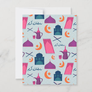 Glückliches Ramadan-Muster Karte