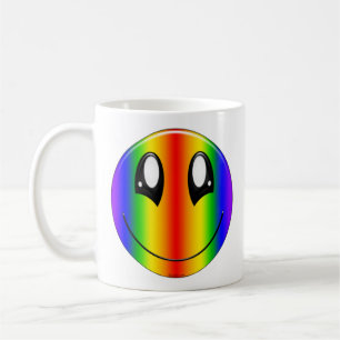 Glückliches Regenbogen-Gesicht Kaffeetasse