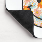 Glückliches Retro-Gänseblümchen-Lächelgesicht Prep Mousepad (Ecke)