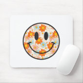 Glückliches Retro-Gänseblümchen-Lächelgesicht Prep Mousepad (Mit Mouse)