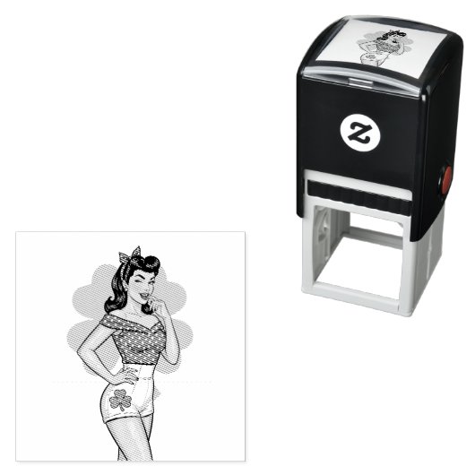 Glückliches Retro Glamour Permastempel (Beispiel)