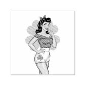 Glückliches Retro Glamour Permastempel (Design)