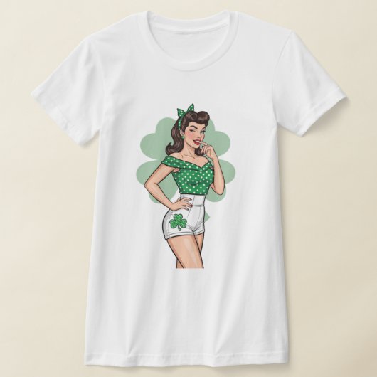 Glückliches Retro Glamour T-Shirt (Ablage )