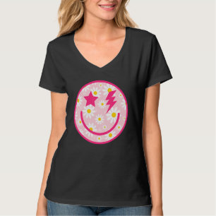 Glückliches rosa Gesicht Gänseblümchen-Blume Prepp T-Shirt