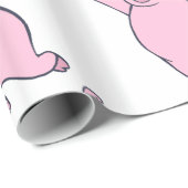 Glückliches rosa Schwein, das Thunder_Cove springt Geschenkpapier (Rolleneckpunkt)