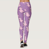 Glückliches rosa Schwein, das Thunder_Cove springt Leggings (Rückseite)
