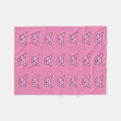 Glückliches Rosa Schwein Fleecedecke (Vorderseite (Horizontal))