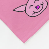 Glückliches Rosa Schwein Fleecedecke (Ecke)