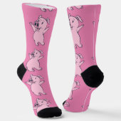 Glückliches Rosa-Schwein springt Thunder_Cove Socken (Gewinkelt)