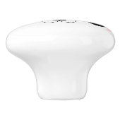 Glückliches rosiges Cheeked Kawaii Panda-Gesicht Keramikknauf (Seitenansicht)