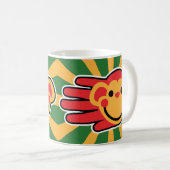 Glückliches rotes Affe-Gesicht Kaffeetasse (VorderseiteRechts)