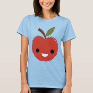 Glückliches rotes Apple T-Shirt