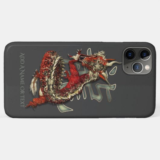 Glückliches rotes chinesisches Drache-Symbol Case-Mate iPhone Hülle (Rückseite (Horizontal))
