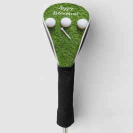 Glückliches Ruhestand für Golfer mit Golfball auf  Golf Headcover