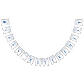 Glückliches Ruhestands-Fahnen-Silberdunkelblauer Wimpelkette (Alle)