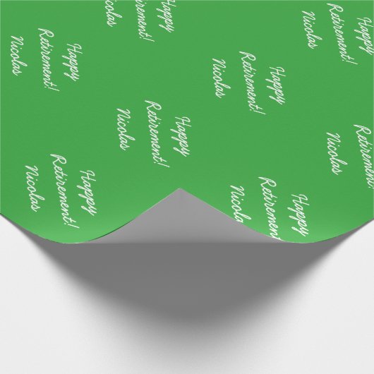 Glückliches Ruhestandsverpackungspapier mit Geschenkpapier (Ecke)