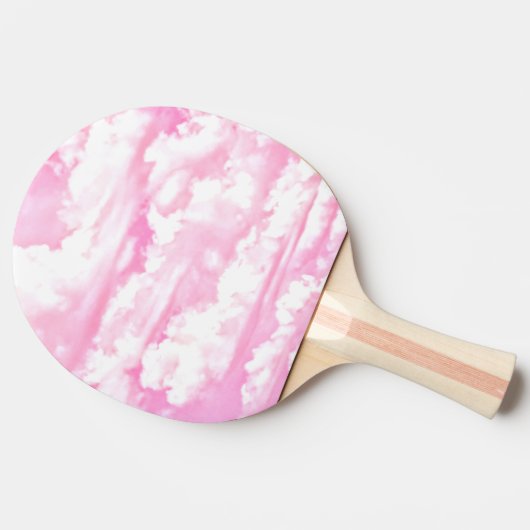 Glückliches ruhiges Rosa bewölkt Dekor Tischtennis Schläger (Seitenansicht)