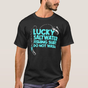 Glückliches Salzwasser-Angler-Design Angler Und Fi T-Shirt