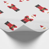 Glückliches Sankt-WeihnachtsPackpapier Geschenkpapier (Ecke)