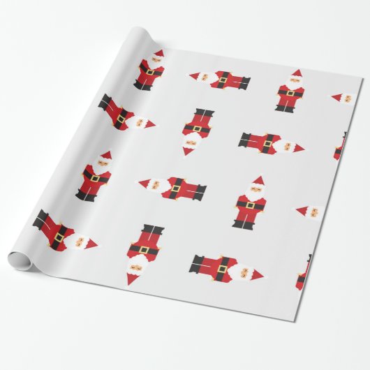 Glückliches Sankt-WeihnachtsPackpapier Geschenkpapier (Ungerollt)