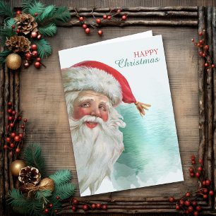 Glückliches Santa Claus Portrait Weihnachten Karte