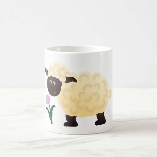 Glückliches Schaf Kaffeetasse (Mittel)