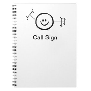 Glückliches Schinken-Amateurfunk-Notizbuch Notizblock