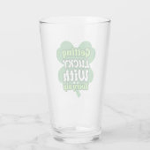 Glückliches Schluck Pint-Glas Glas (Rückseite)
