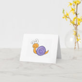 Glückliches Schnecke notecard Karte (Gelbe Blume)