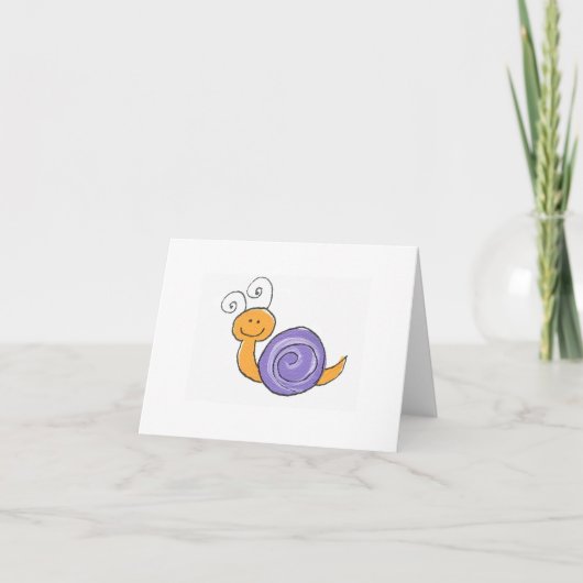 Glückliches Schnecke notecard Karte (Vorderseite)