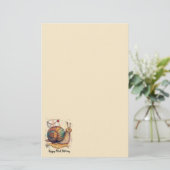 Glückliches Schneckenpostpapier Briefpapier (Stehend Vorderseite)