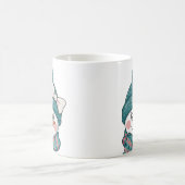 Glückliches Schneemann-Gesicht Name Weihnachts-Sch Kaffeetasse (Mittel)