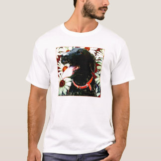 GLÜCKLICHES SCHWARZES LABRADOR-GESICHT T-Shirt